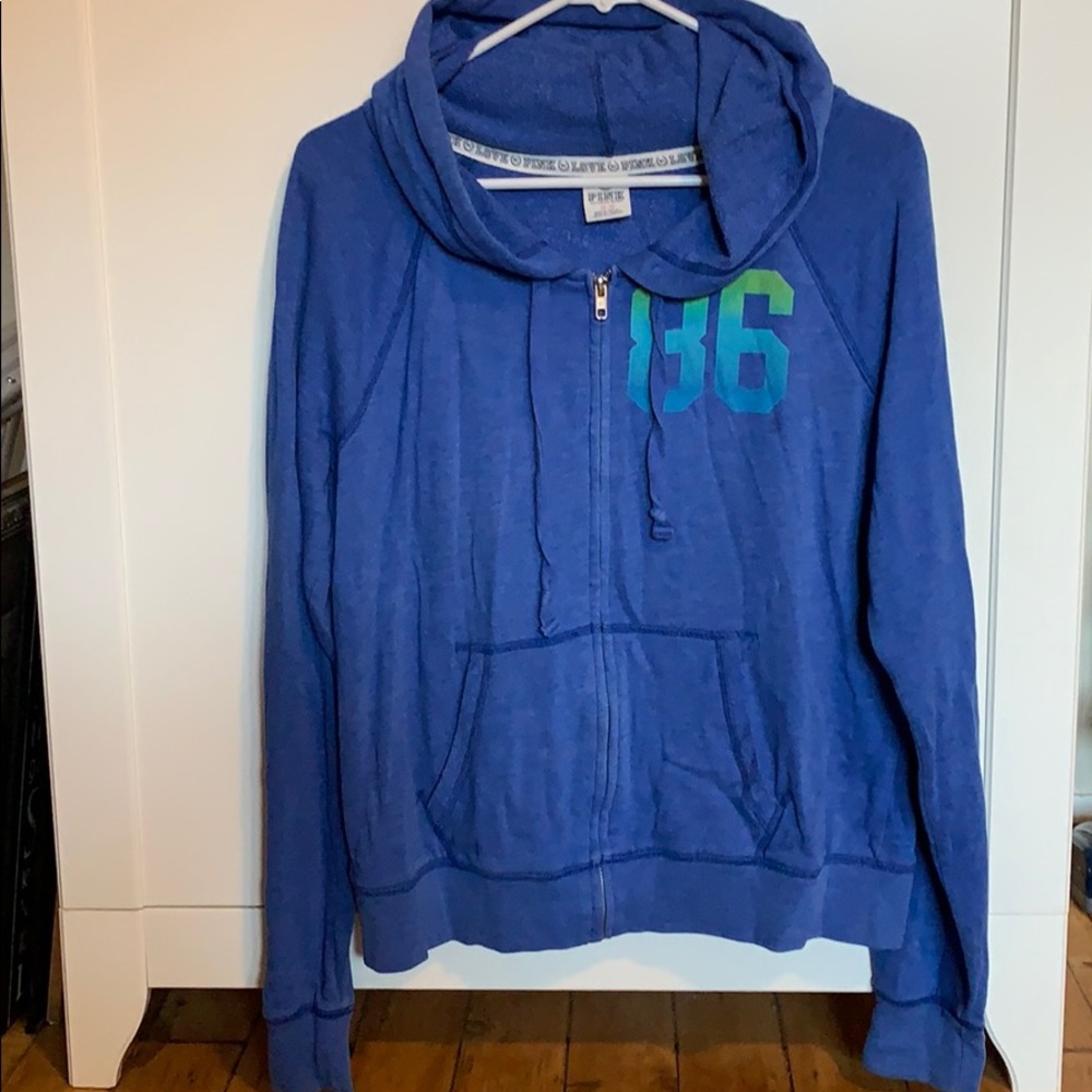 Pink zip up hoodie
